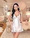 Avidlove Women Satin Nightgown Mini Slip Short Nightwear Silk Chemise Spaghetti Strap Sleepwear Light Khaki S