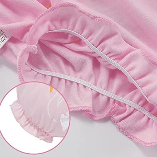 Infant Baby Girls Underpants Cartoon Print Underwear Shorts Cotton Ruffled Toddler Briefs Long Underwear4