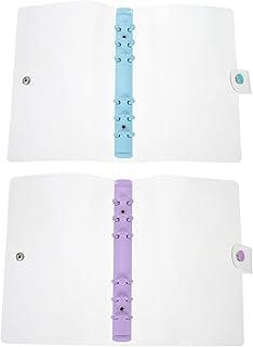 WOFASHPURET 2 Peças Fichário 6 Anel Capas De Scrapbook Planejador Protetor De Concha De Folhas Soltas Capa De Planejador Transparente Capa De Caderno Transparente Pasta De Folhas Soltas