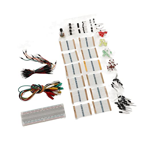 Kit composants électroniques avec breadboard et résistances pour DIY