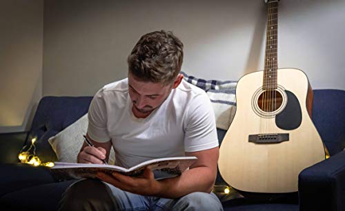 Barcelona D500 Dreadnought Acoustic Guitar - Natural Bundle With Gig Bag, Strings, Tuner, Strap, Picks, Fender Play Online Lessons, Austin Bazaar Instructional Dvd, And Polishing Cloth #TOP7