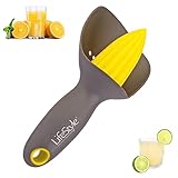 Exprimidor Manual de Cítricos Naranjas y Limones para Hacer Zumo Con Recogedor Integrado. Utensilio de Mano Ergonómico para Citricos. Extractor de Zumos. (Exprimidor Manual con Recogedor)
