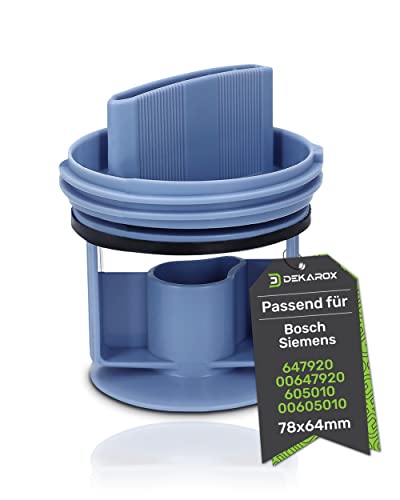 DEKAROX Filtro para bomba de drenaje en lavadora para lavadora Bosch Siemens Constructa 647920 00647920 605010 00605010