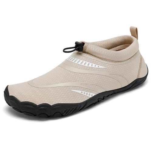 Mishansha Zapatos de Agua Hombre Mujer Zapatillas Playa Secado Rápido Calzado Surf Acuàticos Deporte Caqui B 39 EU