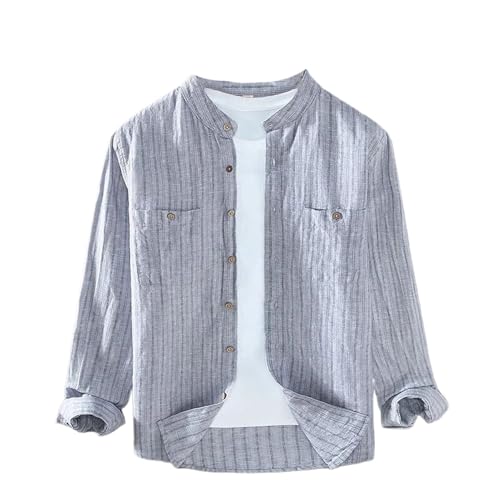 Chemise en lin homme style japonais Harajuku aux finitions premium