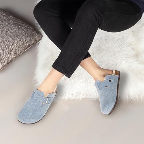 Emma New York Women's Leather Mules with Arch Support for Comfortable Walking
| Emma New York Women's Suede Clogs Slip-On Buckle Slides with Cork Footbed
| Emma New York Women's Potato Shoes with Arch Support Ideal for Casual Wear
