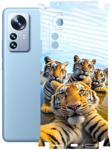 Image of AtOdds - Full Body Back Screen Guard Protector Film - Lamination Wrap Skin Sticker Compatible with XIAOMI Mi 12 PRO | Scratchproof Matte Finish (Selfie)