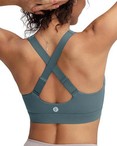 Image of RUNNING GIRL High Impact Sports Bras for Women, Adjustable Straps Bra High Support Workout Bra with Sewn in Pads