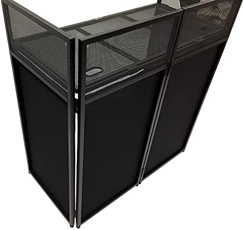 Black Arch Truss Combo Kit 7.6 ft. Height 5 ft. Width+DJ Facade W/40"x20" table Heavy-Duty Truss and B/W DJ Facade All-In-One Combo Kit
