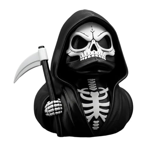 Generisch Anatre scheletriche – Figura di Halloween con falce | Statua gotica in resina, statuetta scheletrica per casa, libreria, decorazione auto, decorazione di Halloween | horror con falce