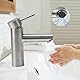 Minnhua Wasserhahn Bad Edelstahl 304, Waschtischarmatur Infache Montage, Armatur Badezimmer mit Schlauch, Mischbatterie Waschbecken für Badezimmer, Küche, Balkon (Silber)