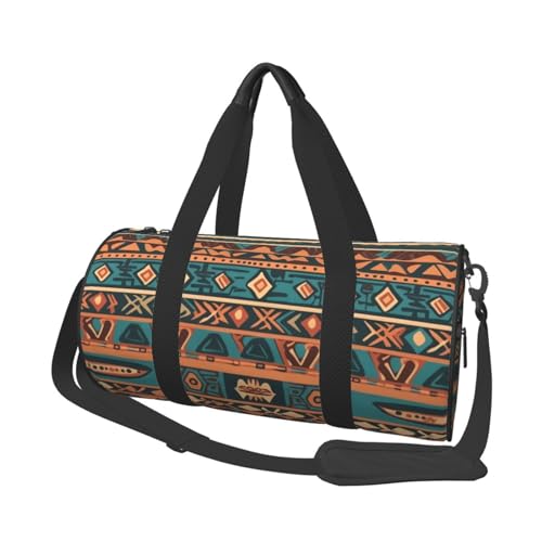Sac de voyage de style tribal grand format en toile pour explorer le monde