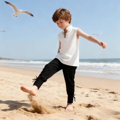 Pantalones Renacentistas Niños Negro Talla M miniatura 5