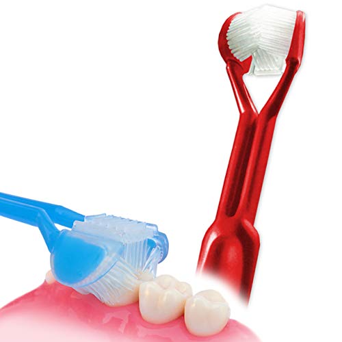 DenTrust | The Only Child-Safe 3-SIDED Toothbrush | Made in USA | Clinically Proven to Reduce Plaque and Gingivitis | Tongue Cleaner for Fresh Breath | Child Autism Special Needs | XMAS GIFT Under $10