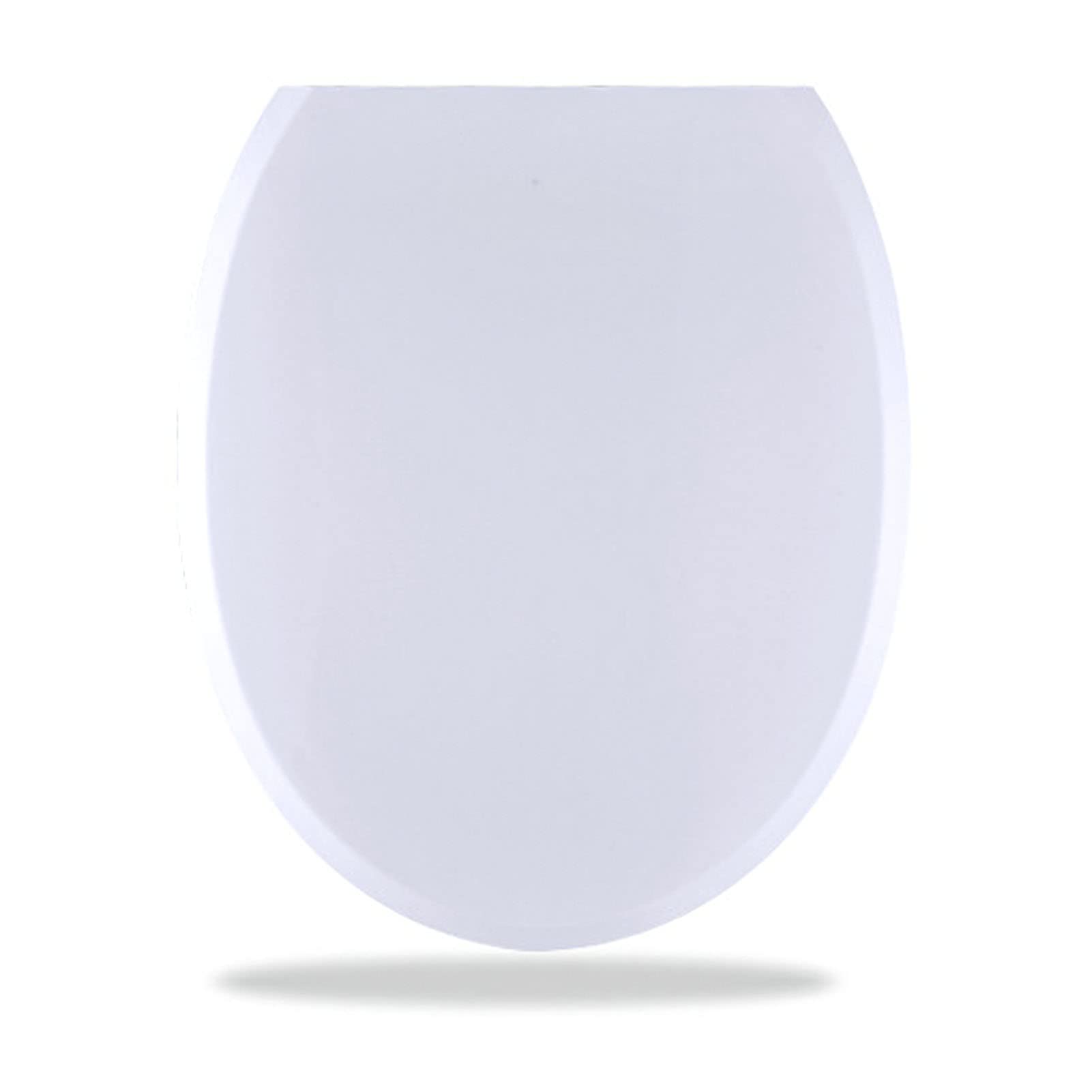 Dxpsxjl One Color Elongated Toilet Seat, Quick Release Hinges, Soft Close White, Adjustable, Lightweight, Durable, Portable, User-Friendly, Compact Lightweight Build, Plastic