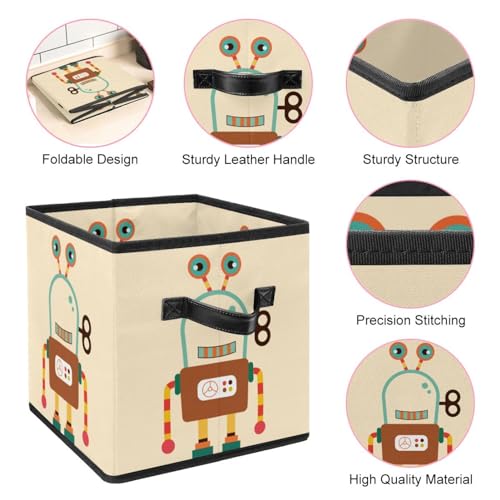 Boîte de rangement robot rétro pliable pour placards désordonnés de chambre à coucher - 5