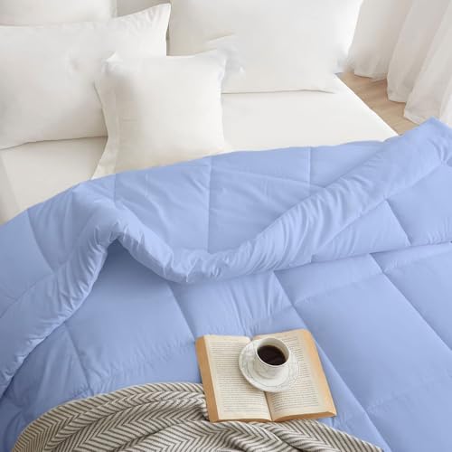 Image of Razzai All-Season Comforter 110 GSM | Super Soft & Lightweight Comforter Single Bed Comforter (60 inch X 90 inch Inches /152Cm X 228Cm) - Single Bed Comforter | Sky Blue