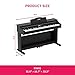 LAGRIMA Digital Piano, 88 Keys Electric Keyboard Piano for Beginner(Kids/Adults) w/Music Stand+Power Adapter+3 Metal Pedals+Instruction Book, 2 Headphone Jack/Midi/USB Audio Output