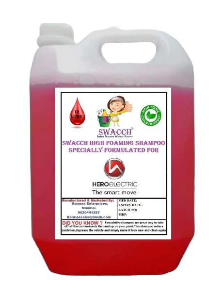 Swacch High Foaming Bike Wash Shampoo For HERO ELECTRIC, Thick Foam with Wax Coat, 10 L-picture-16