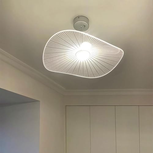 Lustre de luxe à LED suspendu au design feuille de lotus artistique