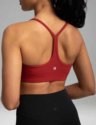 Image of Colorfulkoala Women's Dreamlux Y Back Sports Bra Low Impact Padded Workout Top with Built in Bra A-C Cups