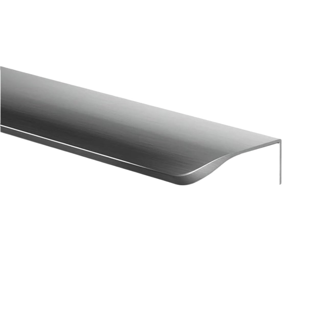 MOHUIED Recessed Handle 80mm-1200mm Invisible Aluminum Cabinet Handles Curved Edge-Sealed Bar Wardrobe Pulls, No Drilling(Grey,80MM)