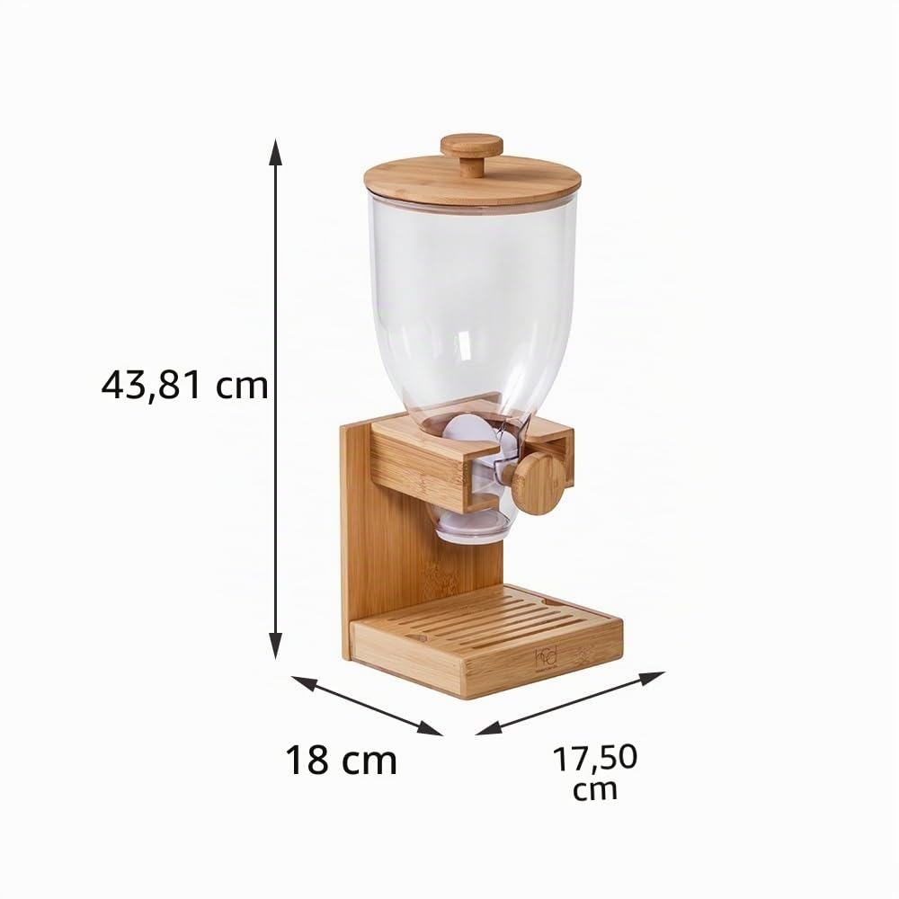 Honey Can Do - Dispensador de cereales de bambú, natural, KCH-09385, 500 ml