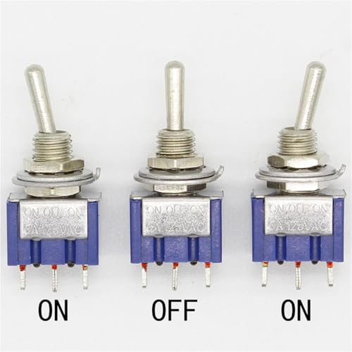 Interrupteur à bascule 3 positions AC 250V 3A mini-commutateur - 2