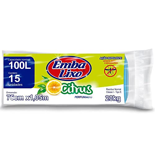 Saco de Lixo Citrus 100L com 15 Unid. Embalixo