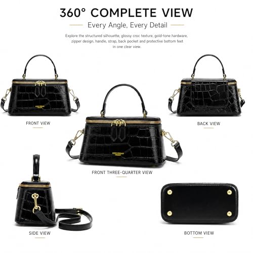 COC.EFRENAR Croc Embossed Shoulder Bag