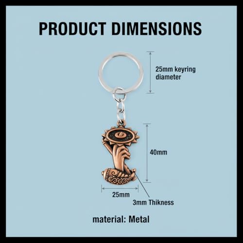 Image of M Men Style Metal Hand Symbol Keychain for Car & Bike Keys | Decorative Round Emblem Key Ring | Durable Metal Key Holder for Men & Women