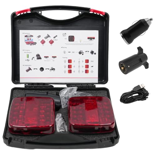 Luces traseras inalámbricas LED magnéticas para remolques y camiones con kit de carga 1