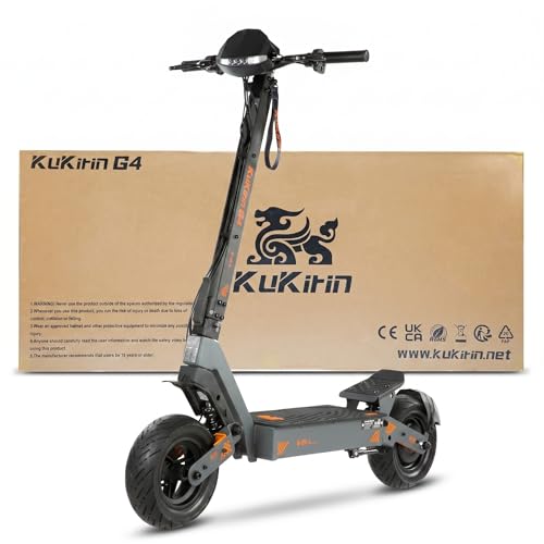 KuKirin G4 Electric Scooter for Adults Long Range Foldable E Scooter 75km Range 60V 20Ah Battery 11-Inch Tubeless Tyres Dual Disc Brakes Touch Display IP54 Water Resistant EN17128