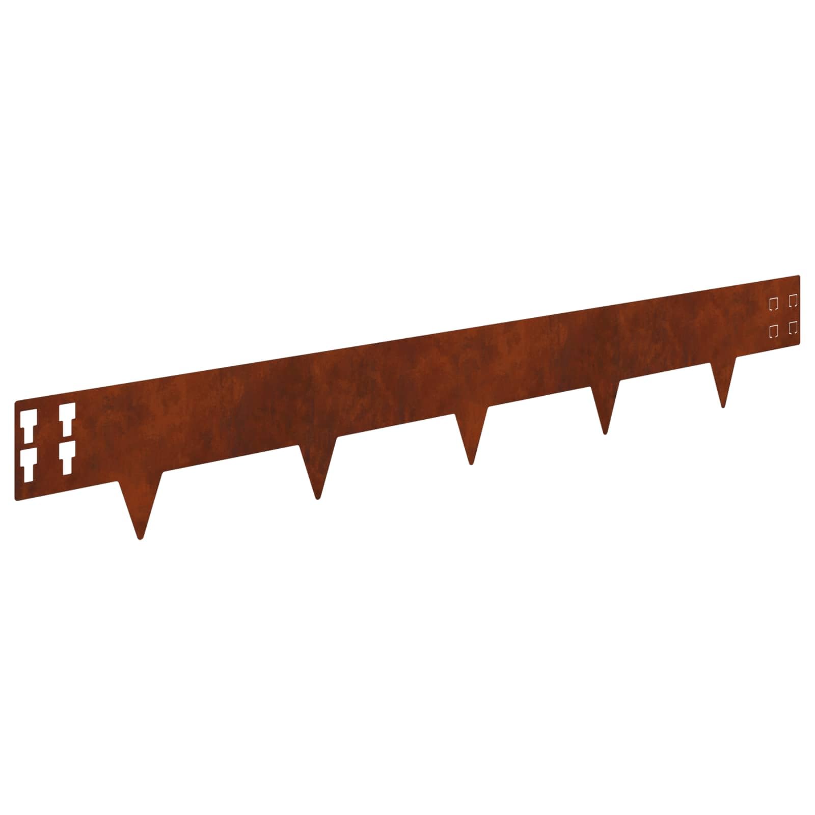 Obramowanie trawnika, 30 sztuk, 100 x 15 cm, stalowe, odporne na warunki atmosferyczne, z elastycznym systemem wtykowym, obramowanie rabatek do ograniczania trawnika i grządek na zewnątrz