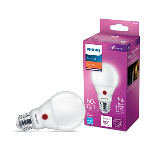 Heywood 573238 Philips Led Dusk To Dawn Flicker-Free Frosted Dimmable A19 Light Bulb thumb #1