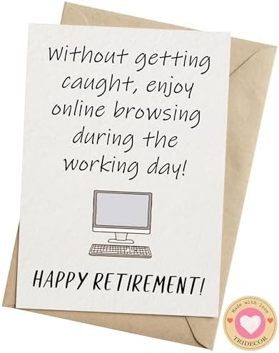 Funny Retirement Card - Humorous Going Away Greeting For Boss & Coworkers