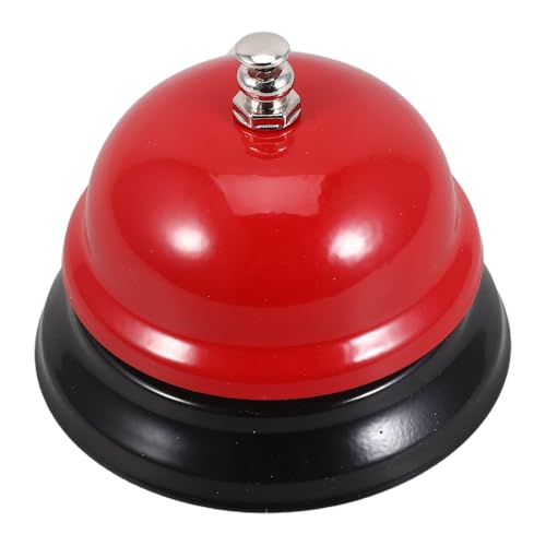 ULTECHNOVO Sonnette de Service à Bouton-poussoir Rouge, Cloche de Table à Manger Compacte, Cloche D’appel pour Restaurant et Bureau, Buzzer Ludique pour...