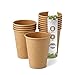 BIO nach günstig Kaufen-BIOZOYG 250 Stück Kaffeebecher Pappbecher 300ml / 12 oz Ø 90 mm braun - Einwegbecher plastikfrei - Becher aus nachhaltiger Forstwirtschaft - Kaffeebecher Einweg