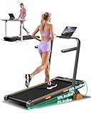 4-in-1 Walking Pad Treadmill with 15% Incline, Quiet Under Desk Treadmills for Home & Office, Compact Foldable Treadmill with Handles and 2.5HP Brushless, 330 LBS Capacity