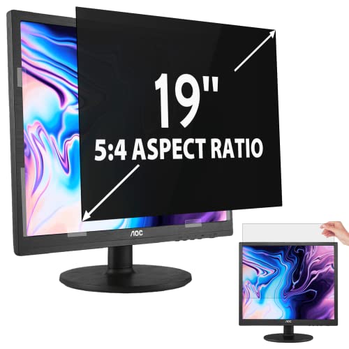 Peslv Computer Privacy Screen 19 Inch for 5:4 Standard Monitor, Removable 19inch Anti Blue Light Glare Shield Monitor Privacy Filter (14 13/16\" x 11 7/8\")