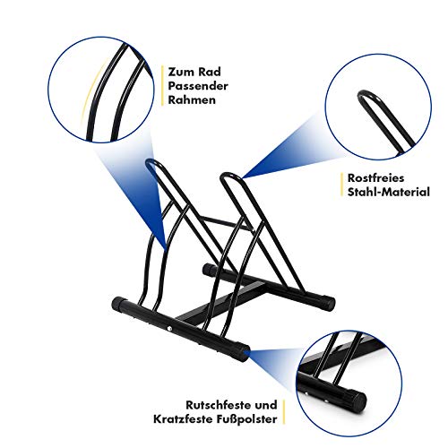 Hysache Two Bike Stand Rack, Floor Stand Bicycle Storage Packing With Stable & Strong Steel Frame For Indoor And Outdoor Using #TOP4