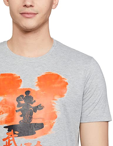Image of Mickey Mouse Family by Wear Your Mind Men's Regular Fit Round Neck Short Sleeves Knitted T-Shirt