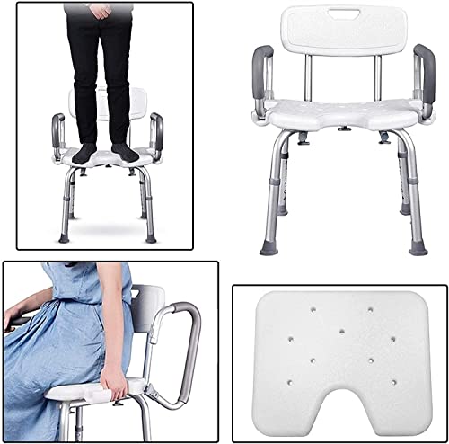 Banc de douche avec accoudoirs réglable pour senior