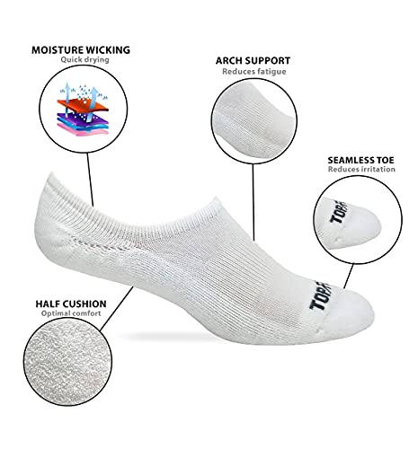 Top Flite Mens Ultra Dri No Show Cushion Socks 4 Pair Pack3