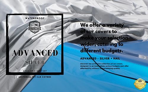 Image of Universal car Cover for Mercedes E350 E500 Waterproof Paint Protection UV rain dust Snow Heat with Zipper Cotton Lining Wind gust Straps (Midsize Sedans 183 inch-195 inch (465-495 cm)