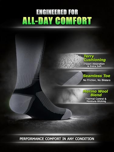Image of RANDY SUN Waterproof Socks, Unisex Hiking Wading Trail Running Kayaking Crew Socks