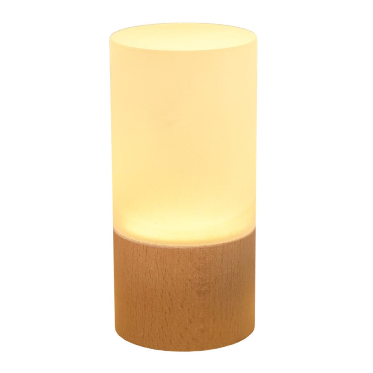 Luxshiny Wooden LED Desk Lamp USB Powered RGB Night Light, B