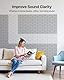 Soundsbay Akustikplatten selbstklebend 18 Stück, Schalldämmung Schallschutz Wand hoher Dichte Ziegeltyp Schallschutzplatten für Akustische Behandlung und Wanddekoration 30x30x0.9cm (Grau)
