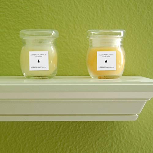 EXCEART 10Pcs Adesivos de Velas Feitos à Mão Em Jarras de Velas Adesivos de Advertência Rótulos Ades