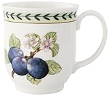 Villeroy und Boch Charm und Breakfast French Garden Kaffeebecher, 420 ml, Höhe: 9 cm, Premium Porzellan, Weiß/Bunt